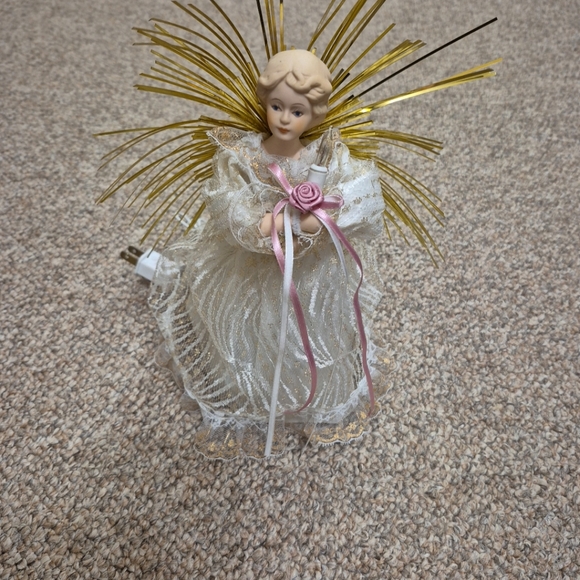 Vintage Angel Figurine Tree Topper EUC - Picture 6 of 9